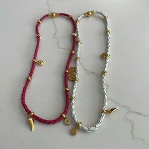 2 Henri Bendel leather necklaces